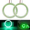 Générique Generico 1 coppia di lampadine LED COB Angel Eyes 70 mm 60SMD con copertura, luci per fari auto, anello alogeno, luci DRL, decorazione DC 12 V M (70 mm, verde)