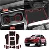 LUWU Compatibile con 0pel / Vauxhall Mokka B Mokka-e 2021-2024 2025 Tappetini in Gomma Console Centrale Tappetini Antiscivolo Anti-polvere Portabicchieri Cucitura Porta Tappetini Accessori (Rosso)