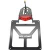 Generico Portatarga Pieghevole Universale per Codino Stretto NERO CC 125 300 450 Motard Enduro Moto Con Faretto Rosso
