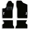 QUEMAR Kit Tappetini Auto per Fiat 600 1998-2010, Bordo Bianco, 2 Ricami