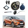 D'ANGELO 1988 Kit Ruotino di Scorta 17 compatibile con Renault Captur 5 fori (2020>) con Cric, Chiave, Vite, Guanti e Sacca