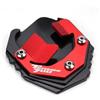 Generico Supporto Per Cavalletto Laterale Per Tenere 700 Tenere 700 T7 World Raid 2024, Piastra Di Supporto Allargata, Base Antiscivolo Alluminio Estensione Piede(ROSSO)