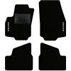 QUEMAR Tappetini Auto compatibili con Opel Astra H 2004-2011 / Kit Tappeti in Moquette e Gomma su Misura (Set 2 Anteriori + 2 Posteriori) / Ricami e Colori Personalizzati (2 Ricami, Bordo Nero)