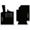 QUEMAR Tappetini Auto compatibili con Smart Fortwo W451 2007-2014 / Kit Tappeti in Moquette e Gomma su Misura (Set 2 Anteriori) / Ricami e Colori Personalizzati (2 Ricami, Bordo Bianco)