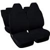 Lupex Shop Coprisedili auto compatibili per Twingo con poggiatesta integrato, Nero, Prodotto Made In Italy