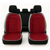 Auto Accessori Lupex Coppia di schienali universali, Materiale poliestere,Set coprisedili anteriori, kit 2 pezzi con 92 sfere massaggianti, per sedili auto furgone autobus camion sedia ufficio (Rosso)