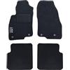 Auto Accessori Lupex | Set 4 pezzi Tappetini auto Compatibili con Mito (2008-2020) con 4 Clip di Fissaggio | Tappeti Sagomati in Moquette con Ricamo Lato Guida | Fondo Antiscivolo