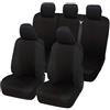Auto Accessori Lupex Coprisedili Auto Compatibili con MG ZS, modello comfort, in policotone, anteriori posteriori e copri poggiatesta (Nero)