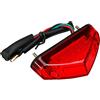 Generico Faretto Fanale Stop Luce Led Posteriore per Moto Motard Enduro Motocross Rosso
