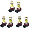 Ficher 6 x Luci LED Ad Alta Potenza 100W H8 H11 Fendinebbia Gialla 2828 20LED Lampada Frontale