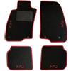 Carmats Tappetini Auto Mito 4 Pezzi Moquette Rosso con Fermi di Fissaggio