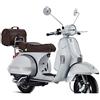 Generico Kit 4 adesivi fasce fascia bande coda parafango decal compatibili con PIAGGIO VESPA P150X P 150 XE LX 150 scegli colore Cod.2007 (090 Argento)