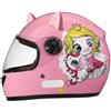 GNIUBBDB Casco moto integrale per bambini, casco scooter omologato ECE con visiera parasole e sciarpa rimovibile, casco scooter per ragazzi e ragazze dai 3 ai 12 anni B-4,48-55CM