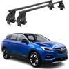 OMAC Barre Portatutto Trasversali in Acciaio per Opel Grandland/Grandland X 2017-2024 - Antifurto Incluso - Testato City Crash - DIN 75302:2019 - ISO/Pas 11154:2006 - Carico Massimo 50 kg Nero