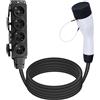 BOROCO Universale v2l Adapter, V2L Tipo 2 a schuko Presa,30 cm Cavo, Presa schuko, Tipo 2 Spina, v2l Adattatore per eicolo,Compatibile con BYD Atto 3 Car、 per MG ZS Car、 per SERES 5 Car