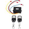 WOOXGEHM Relè di Controllo Remoto per Verricello Wireless di Sicurezza 12V 24V, Interruttore Ricevitore Canale Universale con 2 Trasmettitori per Apriporta Garage, Luci LED, ECC.