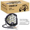 RIGIDON 1x Faro da Lavoro Led, 5 Pollici 50W 5000 Lumen Barra Led Fuoristrada, 12V 24V Rotonde Luci di Lavoro, Per Auto Camion SUV 4x4 Veicoli Offroad, Impermeabile 6000K Bianco Faretti Fendinebbia