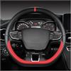 YUCHUJCGSS Copri Volante Per VW Per Teramont Per Atlas Per T-Roc Per T-cross 2017-2021 Coprivolante Per Auto A Forma Di D Coprivolante Auto(Red)