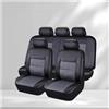 DZSCHUNLUSM Set coprisedili auto Per Opel Per Corsa D Set Completo Universale Impermeabile Coprisedili Auto In Pelle PU Accessori Interni Copri-sedili Auto(Grey)