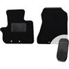 MOTO-MOLTICO Tappetini auto anteriori in velluto nero, set di 2 pezzi tappetini per auto adatti per Toyota IQ 2009-2016