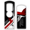 AZgraphishop Az Graphishop Skin Adesiva Resina 3D Chiave Elettronica Compatibile Con Honda X-Adv 750 FM-K-001 (Bianco e Rosso, 2 Fori)