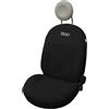 Italfodere - Coppia di Coprisedili Auto anteriori - Compatibili con Fiat 500 dal 2007 In poi- Fatti a Mano - Cotone - Gommapiuma e Poliestere - Accessori Auto Interno - Made in Italy - Diger Nero