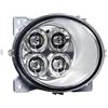 Generico Faro Fendinebbia Destro Con 4 LED 24V Luci LED DRL Luce a Diodi Alogena Omologato Compatibile con SCANIA P G R T 2004+