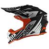 O'NEAL | Casco Motocross | MX | Calotta in ABS, Standard di sicurezza ECE 22.05, Prese d'aria per una ventilazione ottimali | Casco 2SRS Spyde 2.0 | Adulto | Nero Bianco Arancione | Taglia M