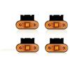 J/J 4PCS 4 LED Ingombro Ambra Arancione 12/24V Indicatori Laterali luci Laterali Posteriori indicatori di Luce luci di Posizione Ovale con Staffa Supporti per Camion Caravan Camper Barca Trattore Bus