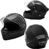 A-Pro Casco Integrale Moto Scooter Visierino Anti Graffio Touring Nero M