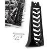 GYMARK Copertura anteriore inferiore del radiatore per moto, spoiler per carenatura sul mento, adatta per Harley Softail Street Bob Breakout Fat Bob 2018-2023 (nero)