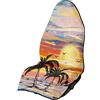 Coldinair Sunset Beach Palm Trees - Telo protettivo universale per sedili anteriori, per auto, camion, SUV, nuoto, surf, yoga, palestra, allenamento