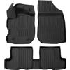 SCOUTT Tappetini Auto in Gomma Su Misura per Dacia Sandero 2012-2020, Set da 4 Pezzi, Tappeti 3D Design con Bordo Alto, Inodore, Qualità Premium