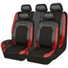 QWZWFC88 Coprisedili per Auto Adatti per Alfa Romeo Giulietta 2015-2019 2020 2021 2022 2023, Copri Sedili in Tessuto e Pelle Impermeabile Protezione Sedile Auto,Red