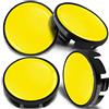 SkinoEu 4 x 65mm Coprimozzi in Lega per Cerchi Compatibile con VW 3B7 601 171 / 6U7 601 171 Giallo CV 70