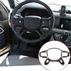 DIYUCAR Stile Fibra di Carbonio ABS Volante Decorazione Telaio Copertura Trim Per LR Defender 110 2020 Accessori Auto
