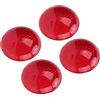 Acouto 4 Adesivi Rotondi in ABS con Catarifrangente Rosso, Decorazione per Auto e Moto Ad Alta visibilità, Avviso per i Veicoli Circostanti
