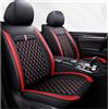 Generic Coprisedili Auto Universale Per Fiat Bravo 2008-2012, Copri Sedile Auto PU In Pelle，Impermeabile Traspirante Resistente All'usura，A(Black red)