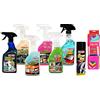 Ma-Fra Set MAFRA trattamento tessuti 3in1, trattamento plastiche 3in1, fast cleaner, last touch, hp 12, glass cleaner, extreme black più confezione di 7 panni in microfibra 30x35 cm