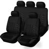 YLCYGJ 5 posti Coprisedili Auto per Ford Ranger Wildtrak 2016-2023 2024 2025, Impermeabile Antiscivolo Comfort Durevole Coprisedile Anteriori E Posteriori Accessori Interno,B/Black