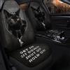 456 Coprisedili per Auto Simpatico Gatto Nero con Motivo in Pelle Nera con Cerniera Cuscino per Sedile Auto Coprisedile Lavabile in Lavatrice Auto Macchina Seat Coverset Coprisedile per Camion, SUV
