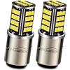 Ruiandsion 2pcs BA20D Lampadina per fari LED DC 6V 2835 56SMD Chipset BA20D Lampadina per fari per motocicli LED a fascio basso alto, bianco 6000K