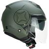 CGM Casco jet, 169A ILLI MONO, Verde opaco, L (59-60cm)
