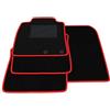 Somer Car Kit Tappetini Auto compatibili con Nissan Note 2013-2025 | Set Tappeti in Moquette, Tappeto auto su misura, bordo rosso