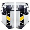 BLACK DOVES GRAPHICS Rifrangenti Adesivi bicolori compatibili con Valigie Laterali GIVI TREKKER OUTBACK 48 37 ltr Motorrad (Nero-Giallo)