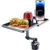 Generic Portabicchieri da auto espansore - Supporto regolabile per bevande, vassoio girevole organizer | Supporto multifunzione per tazza con slot per telefono, tavolo da pranzo rotante per caffè, snack, fast