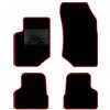 QUEMAR Tappetini Auto compatibili con Opel Mokka e Mokka-e dal 2021/ Kit Tappeti Moquette e Gomma su Misura (Set 2 Anteriori +2 Posteriori)/ Ricami e Colori Personalizzati (Bordo Rosso, 0 Ricami)