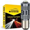 Ruiandsion BA20D LED lampadina moto faro H6 bianco AC 12-36V / DC 12-80V lampadina LED Super Bright 3000LM con lente proiettore per moto faro, non polarità
