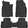 J&J AUTOMOTIVE Tappetini Auto in Gomma su Misura per Nissan Qashqai J11 2014-2021, Set da 4 Pezzi, Bordo Alto 4 cm, Antiscivolo, Inodore, Colore Nero