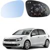 Polcar Vetro Specchietto Sinistro Blu, Riscladabile, per Passat,Golf, Jetta, Eos, Superb, Alhambra